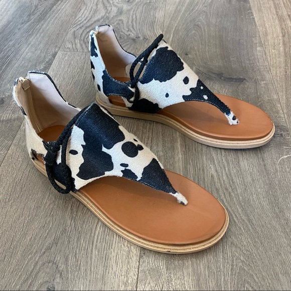 everglades cow print sandals